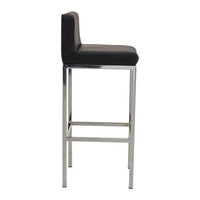 Baina Black And Chrome Finish Bar Chair