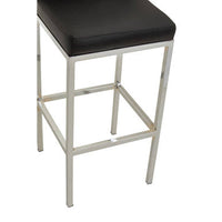 Baina Black And Chrome Finish Bar Chair