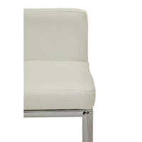 Baina White And Chrome Finish Bar Chair