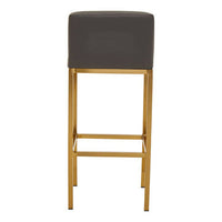 Baina Dark Grey And Gold Finish Bar Chair