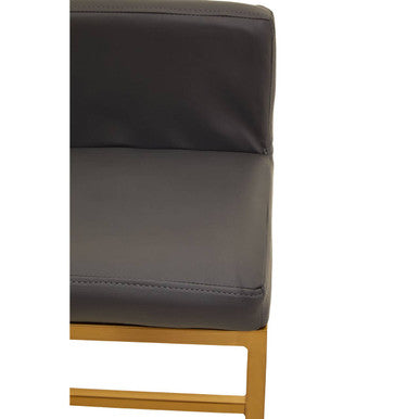 Baina Dark Grey And Gold Finish Bar Chair