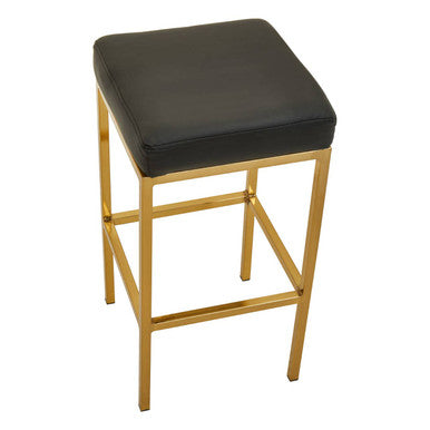 Baina Black And Gold Finish Bar Stool