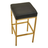Baina Black And Gold Finish Bar Stool
