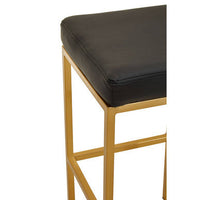 Baina Black And Gold Finish Bar Stool