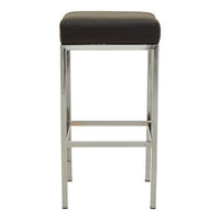 Baina Black And Chrome Finish Bar Stool