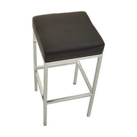 Baina Black And Chrome Finish Bar Stool