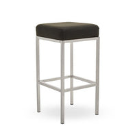 Baina Black And Chrome Finish Bar Stool