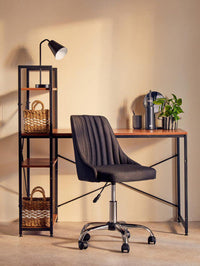 Laxton Red Pomelo Desk With Shelves