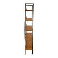 Laxton 5 Tier Red Pomelo Shelves and Black Frame Shelf Unit
