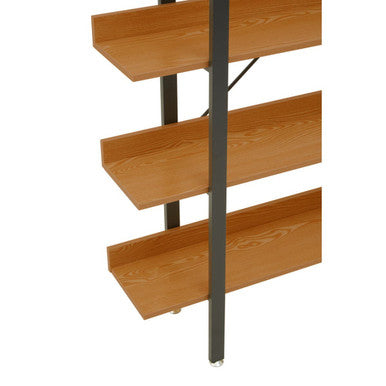 Laxton 5 Tier Red Pomelo Shelves and Black Frame Shelf Unit