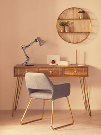 Flori Three Drawer Desk