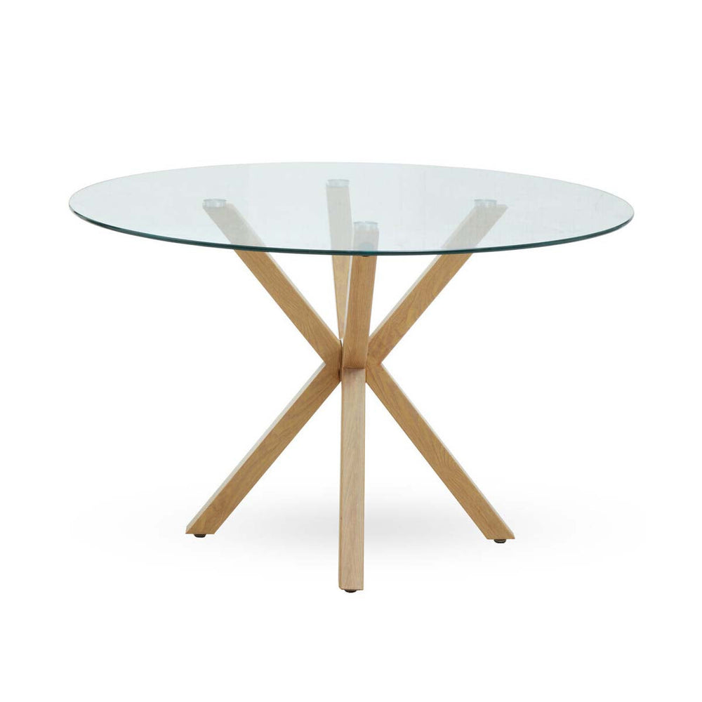 Salford Dining Table With Ash Wood Effect Metal Legs