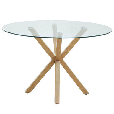 Salford Dining Table With Ash Wood Effect Metal Legs