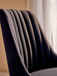 Brent Ribbed Black And Chrome Home Office Chair