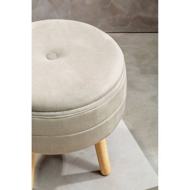 Ivy Mink Velvet Stool