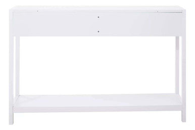 Sherman White Wood Console Table