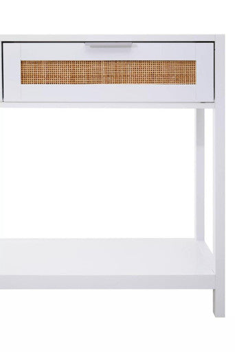 Sherman White Wood Console Table