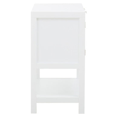 Sherman White Wood Side Cabinet