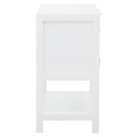 Sherman White Wood Side Cabinet