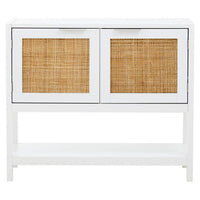 Sherman White Wood Side Cabinet