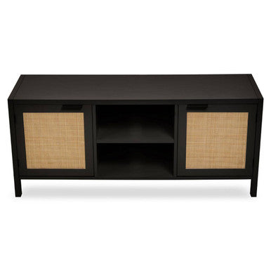 Sherman Black Wood Media Unit