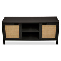 Sherman Black Wood Media Unit