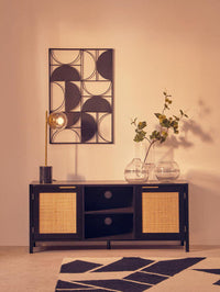Sherman Black Wood Media Unit