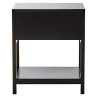 Sherman Black and Natural Bedside Table
