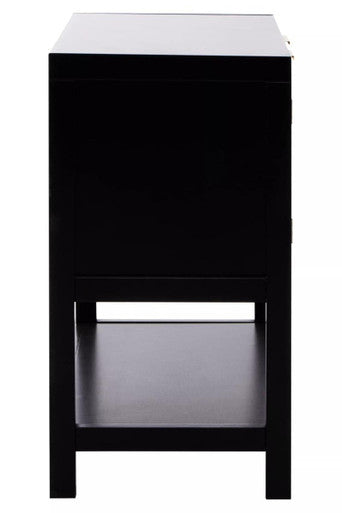 Sherman Black Wood Side Cabinet
