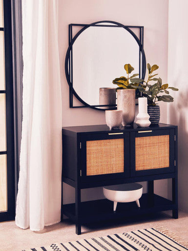 Sherman Black Wood Side Cabinet