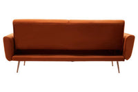 Hatton Burnt Orange Velvet Sofa Bed