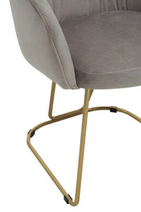 Veneto Mink Velvet Dinner Chair