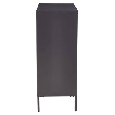 Acier Two Door Grey Metal Cabinet