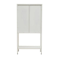 Acier Two Door White Metal Cabinet