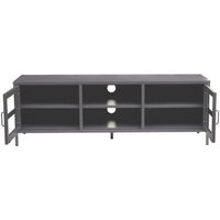 Acier Two Door Grey Metal Media Unit