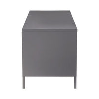 Acier Two Door Grey Metal Media Unit