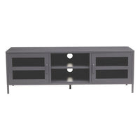 Acier Two Door Grey Metal Media Unit