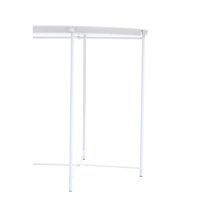 Acero Round White Side Table