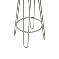 District Grey Finish Metal Frame Bar Stool