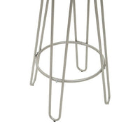 District Silver Finish Metal Frame Bar Stool