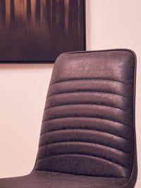 New Foundry Black Leather Effect Chair