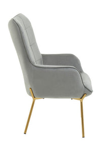 Stockholm Grey Velvet Chair