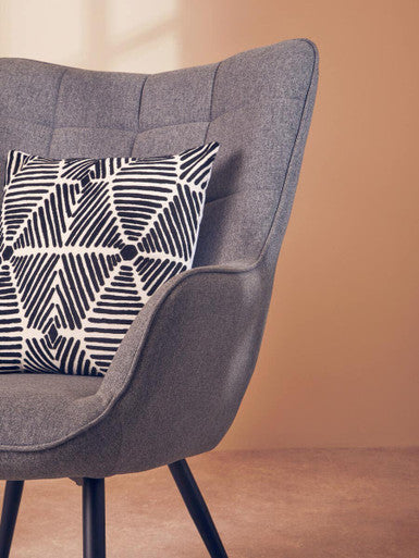 Stockholm Grey Fabric Armchair