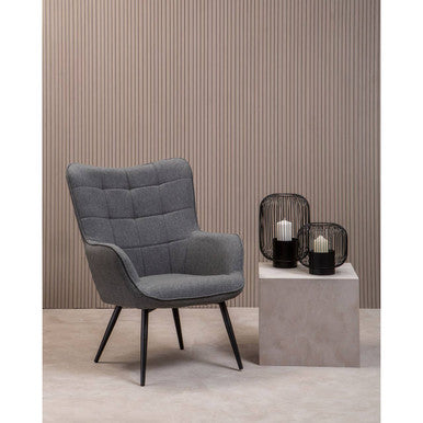 Stockholm Grey Fabric Armchair