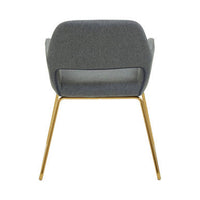 Stockholm Grey and Gold Dining Chair
