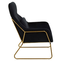 Stockholm Black Velvet Armchair