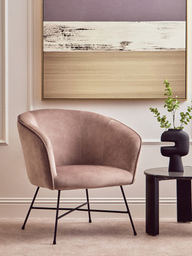 Stockholm Mink Velvet Chair