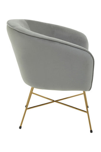 Stockholm Grey Chair With Metal Frame