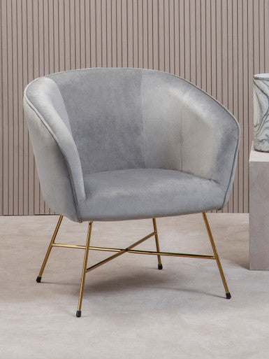 Stockholm Grey Chair With Metal Frame