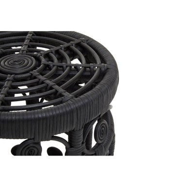 Mataram Set Of Two Black Natural Rattan Tables